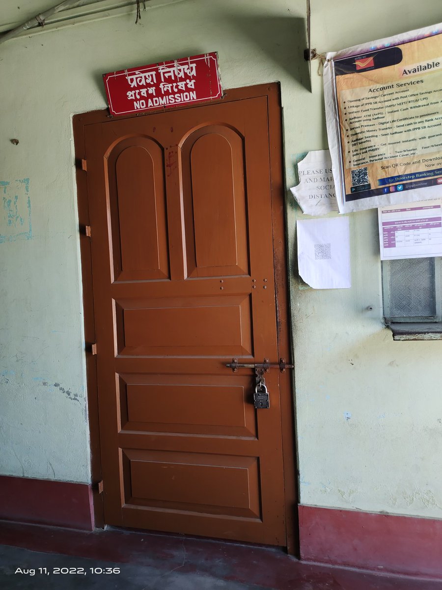 biryani_ninja's tweet photo. Just to update here. They've lost the key and the post master is still missing from action. @AshwiniVaishnaw @IndiaPostOffice https://t.co/rfZ7hR6OCY