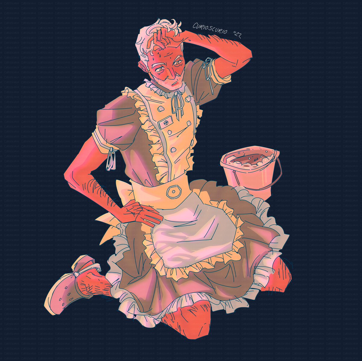 「I heard we were drawing our oc's in maid」|🧋Cassie @ Ghibli Commsのイラスト