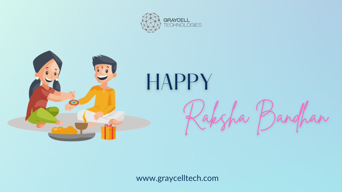 GrayCellTech's tweet photo. #GrayCellTech wishes you all a very happy Raksha Bandhan!!
#rakhibandhan #rakhispecial #rakhi2022 #festival #Brothersister #rakshabandhan2022 https://t.co/mF25AE6TH4