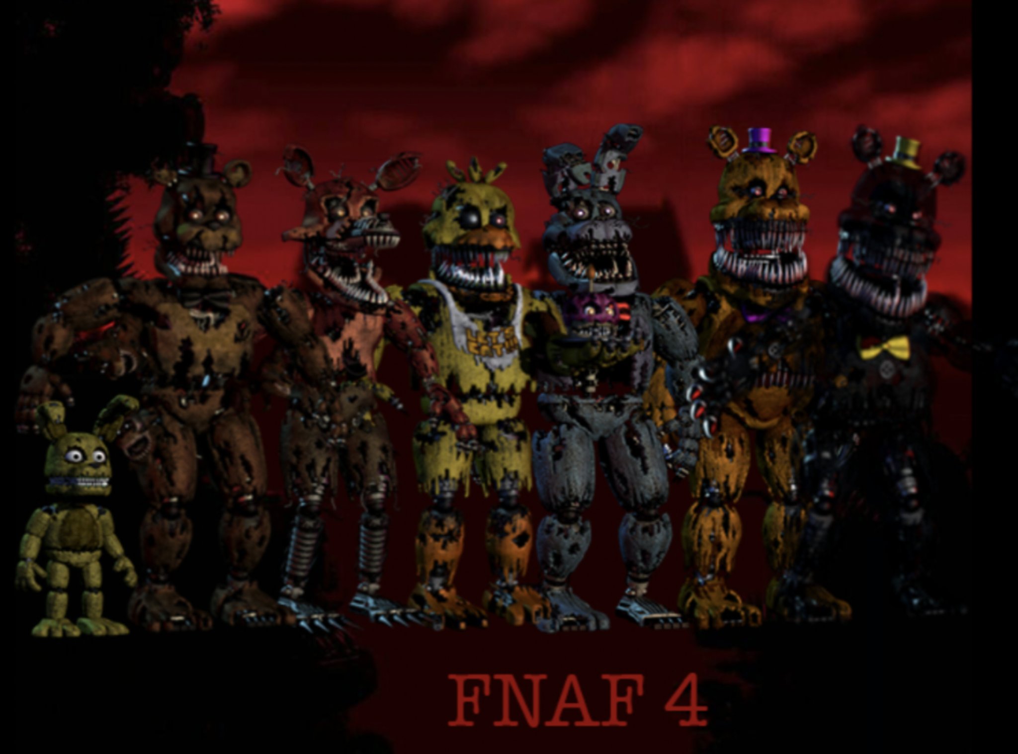 AlexExodius on X: FNAFtober Day 7: Nightmares This was supposed to be a  part of the FNAF Megapack I was working on but as you can see they never  got past the