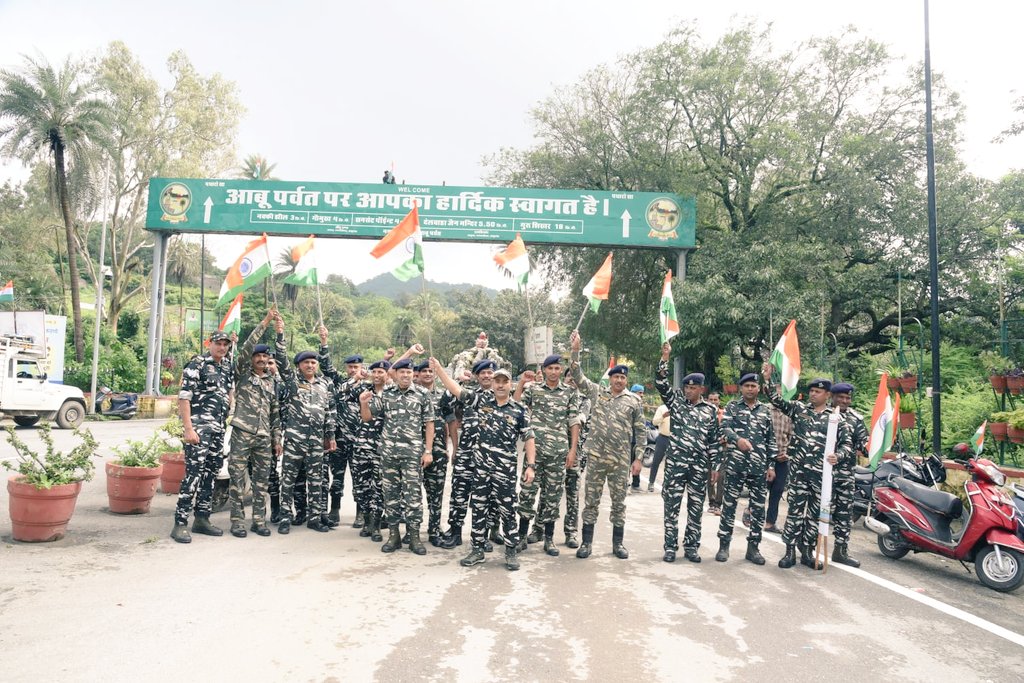ISA_MountAbu's tweet photo. #HarGharTiranga Officers &amp; Men along with Civilians actively participated .Motor cycle rally was also organized by ISA .
#azadikaamritmahotsav2022 
@crpfindia https://t.co/ShmZ2Q4GKi