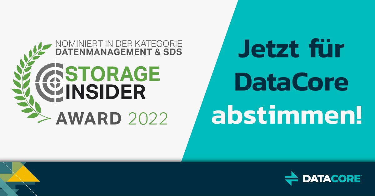 Der #StorageInsiderAward ist eine der wichtigsten Auszeichnungen unserer Branche. Jedes Jahr zeichnet er die besten IT-Anbieter aus. Das beste daran: Ihr könnt abstimmen. Helft uns und stimmt für <a href="/DataCore/">DataCore Software</a>