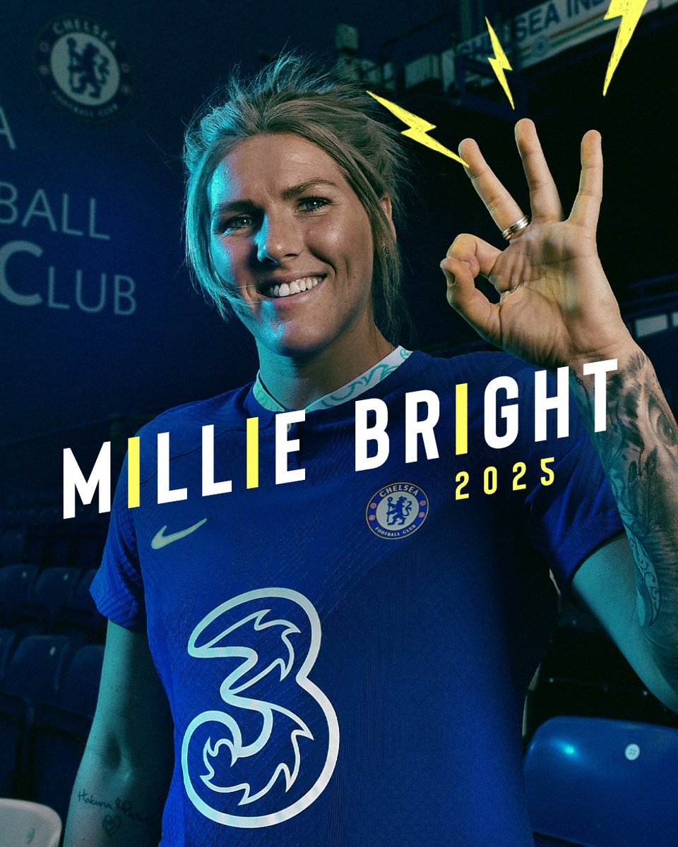 ChelseaFCW's tweet image. Three. More. Years. 🤩