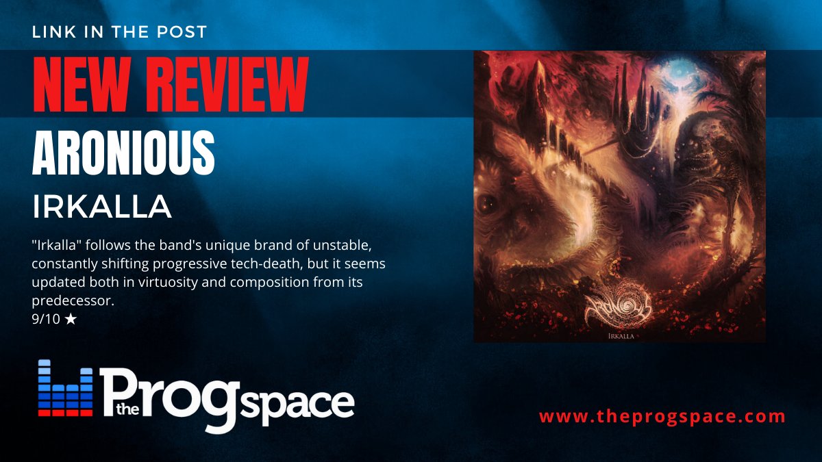 theprogspace's tweet image. 🔥🔥 NEW ALBUM REVIEW 🔥🔥
Another one from @TheArtisanEra! Tomorrow is the release day of @AroniousWI's second album, "Irkalla", and Andrei Dan had only good things to say about it. Must be pretty good then, right?
theprogspace.com/aronious-irkal…