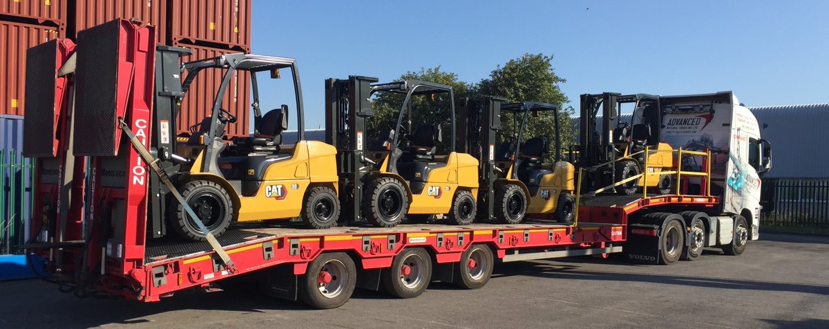 They're here !  Brand New CAT Diesel Container Loader/ Stuffers 3 &amp; 3.5 ton capacity available now for hire or sale. For more information telephone 01642 459545. #advancedmhl  #newforklift #dieselcounterbalance #thehomeoflargelifttrucks #containerstuffer #containerloading