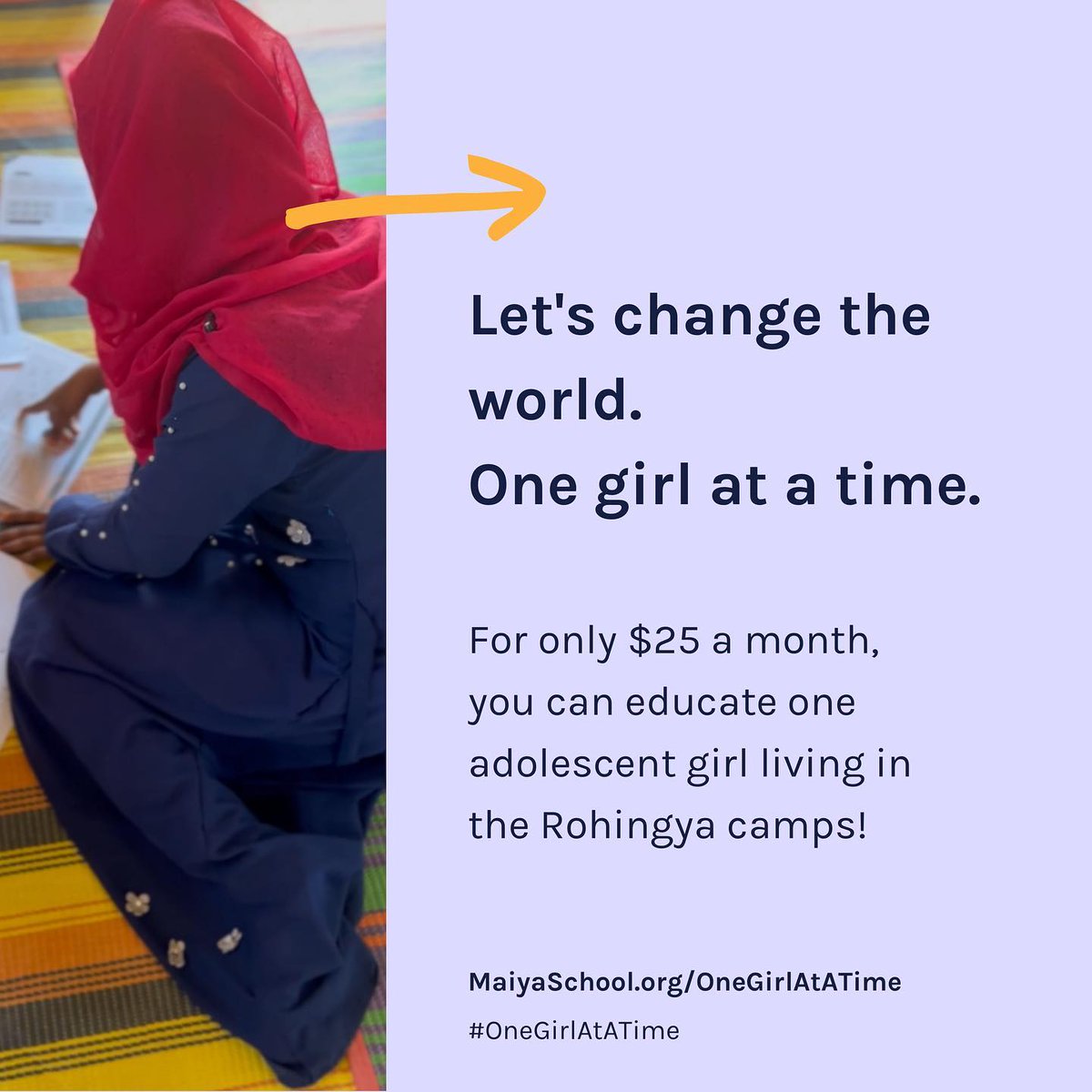 MaiyaSchool's tweet photo. #OneGirlAtTime Launch!
Maiya School is aiming to change the world, one girl at a time๐ญ๐พ๐ฉ๐พโ๐คโ๐ฉ๐ผ๐ญ๐พ๐ฉ๐พโ๐คโ๐ฉ๐ผ
Monthly donations keep our projects sustainable. They ensure that Maiya students can achieve consistent & quality education๐
$25 a month supports 1 student.
Link in bio to donate๐งก https://t.co/UQaw4zdmxH