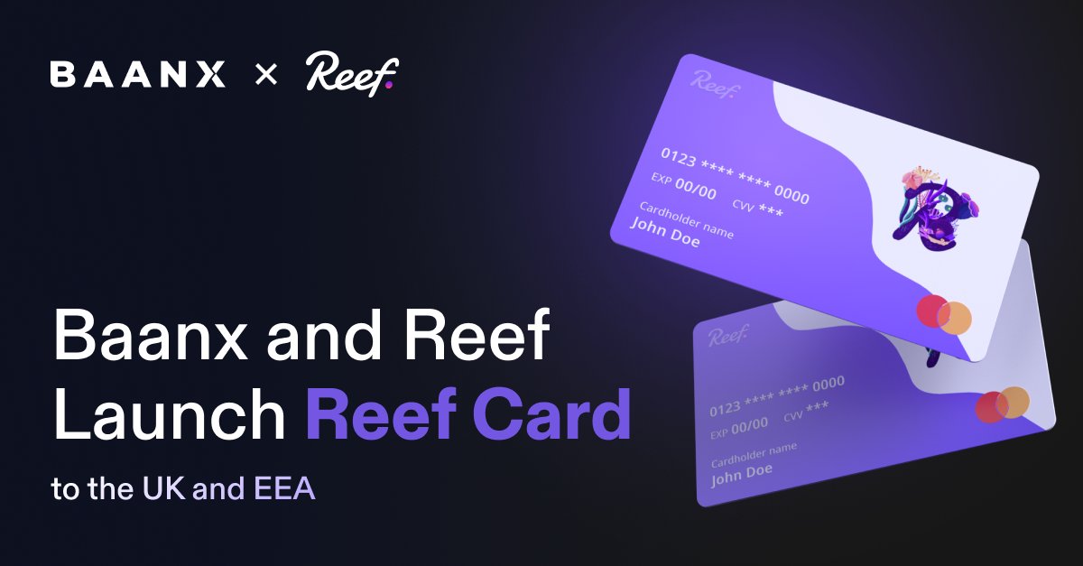 BaanxGroup's tweet image. Launching the #ReefCard to the UK and EEA with @Reef_Chain has been the highlight of our week, and we hope you guys are enjoying the card and its awesome features! 😁

To commemorate how far we've come, here's a little timeline of our journey so far👇

baanx.com/blog/baanx-and…