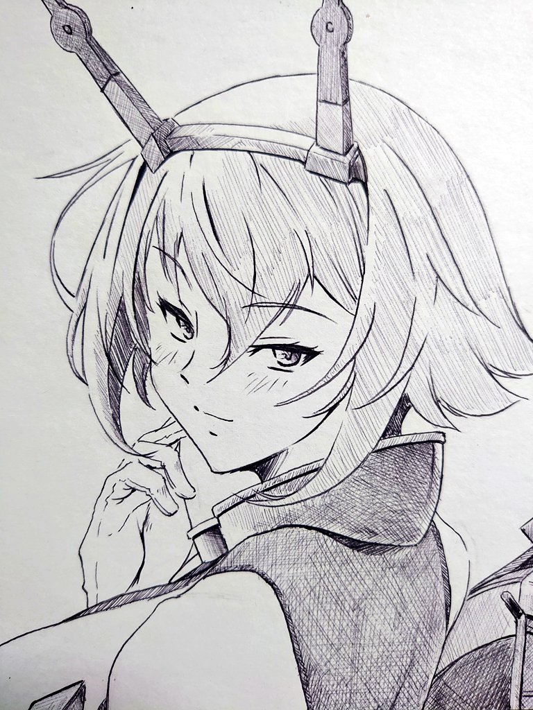 よーし!色紙1枚目。陸奥完成しました!!目が疲れた 