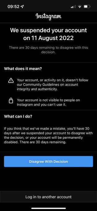 What a fuck? Did Instagram mean that my personal account is a fake? https://t.co/6giecGzB8x