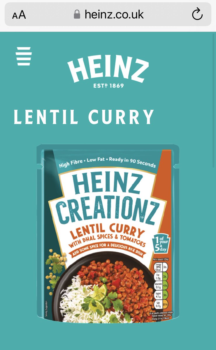 HayleydaisySW's tweet photo. @HeinzUK have you discontinued your Lentil Curry?
I have been searching for months, it’s one of the only things my autistic son eats 😭 https://t.co/eRflHAytOV