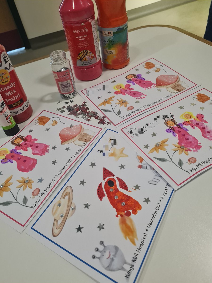 🚀🧚‍♀️ We are getting our craft on early this morning on Nicu with these adorable fairy and rocket footprint pictures... Helping to make memories, provide keepsakes, brighten up cotspaces and put a smile on lots of faces 😍 xxx @LeannieC