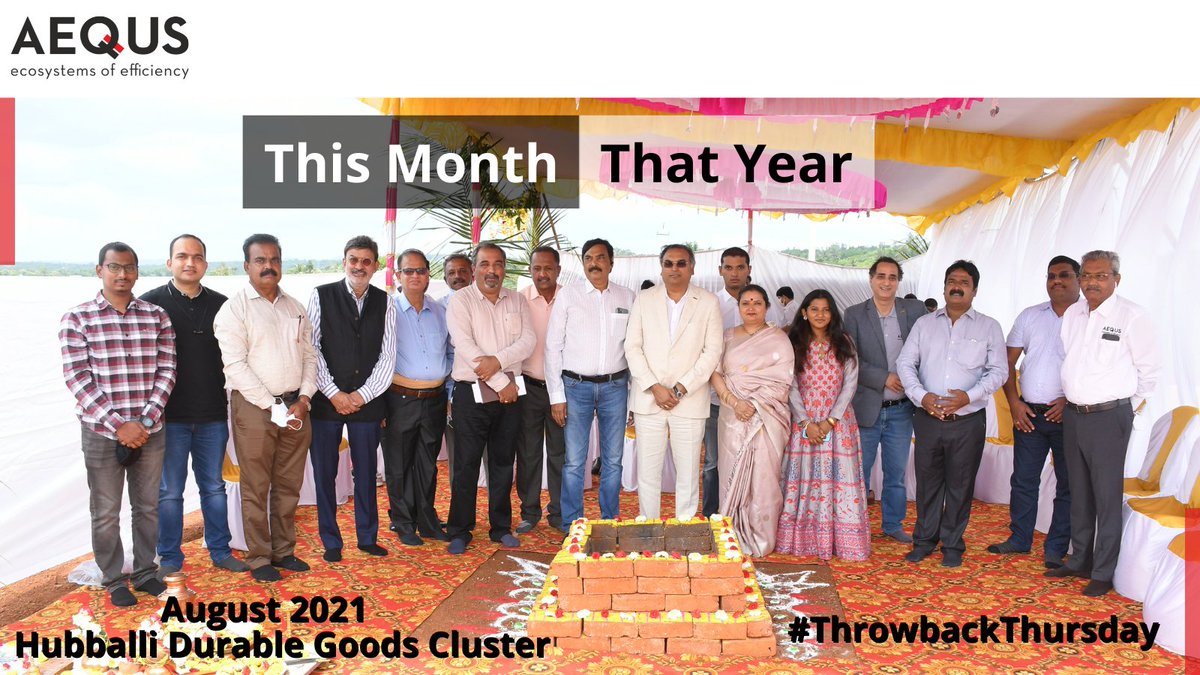 #ThisMonthThatYear Aequs broke ground for the Hubballi Durable Goods Cluster (HDC), a 400-acre manufacturing ecosystem offering the entire value chain for consumer durable goods industry. #Aequs #Consumer #Durablegoods #ManufacturingPlatform #Engineering #TBThursday