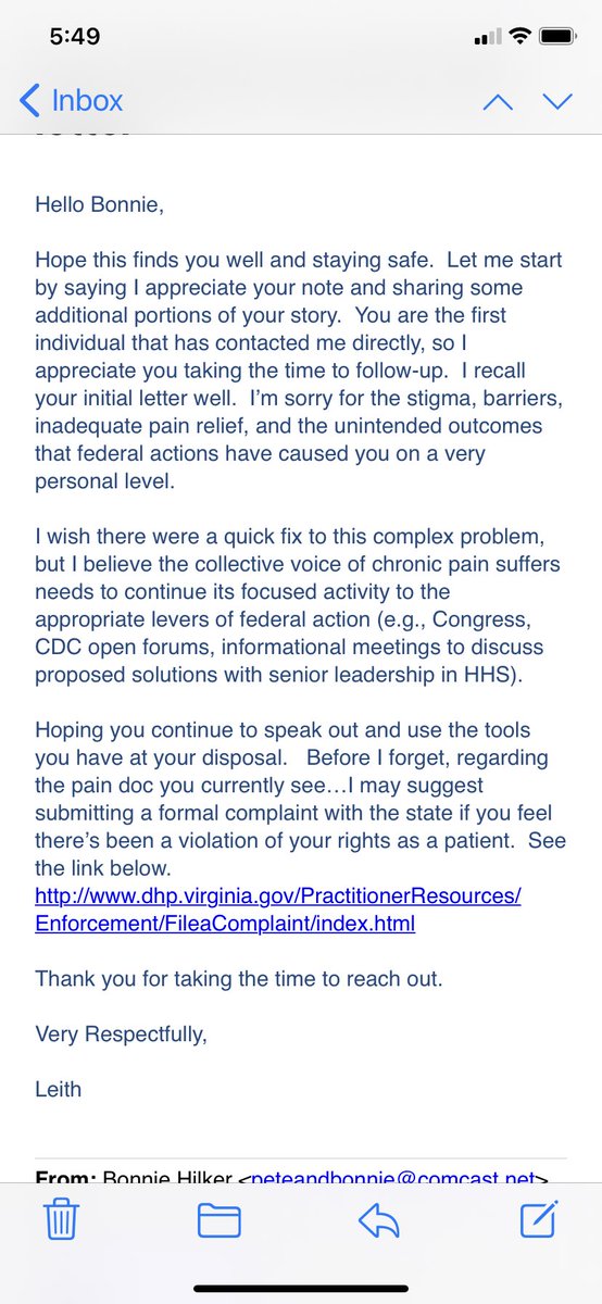 Leith States final brush off, I mean response