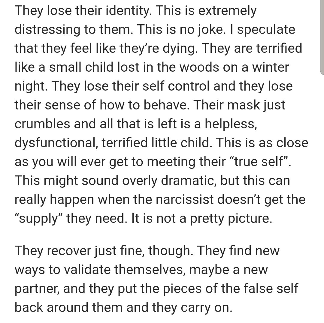 iamfrostyboy's tweet photo. This was true in my case. I lost total respect for my NEX. He knew it, so he began to find his new supply. Which he did. I am forever grateful to her for taking him on. One day she will see what I see when his masks slips. #narcissistsurvivor #narcissistabuse #grateful #happier https://t.co/lF8RFS0arG