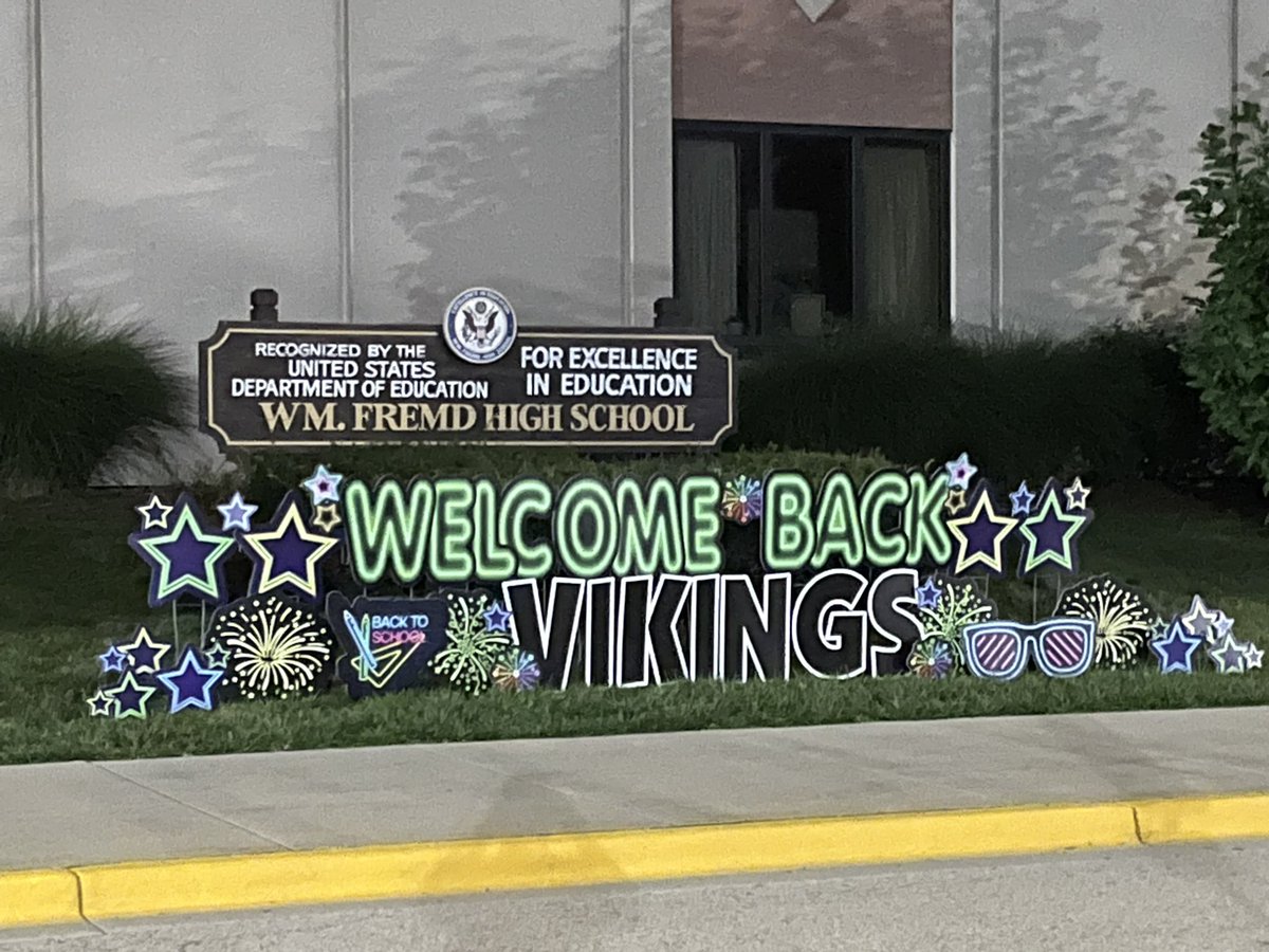 It’s going to be a great first day at Fremd!  I can’t wait to welcome our students back. #FHSSpirit #MightyBraveBold #FHS1stDay @district211