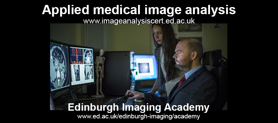 Remember to register for our Applied medical image analysis certificate online programme to commence in September 2022.

Understand medical image analysis theory, techniques, analysis &amp; applications.

Find out more: imageanalysiscert.ed.ac.uk