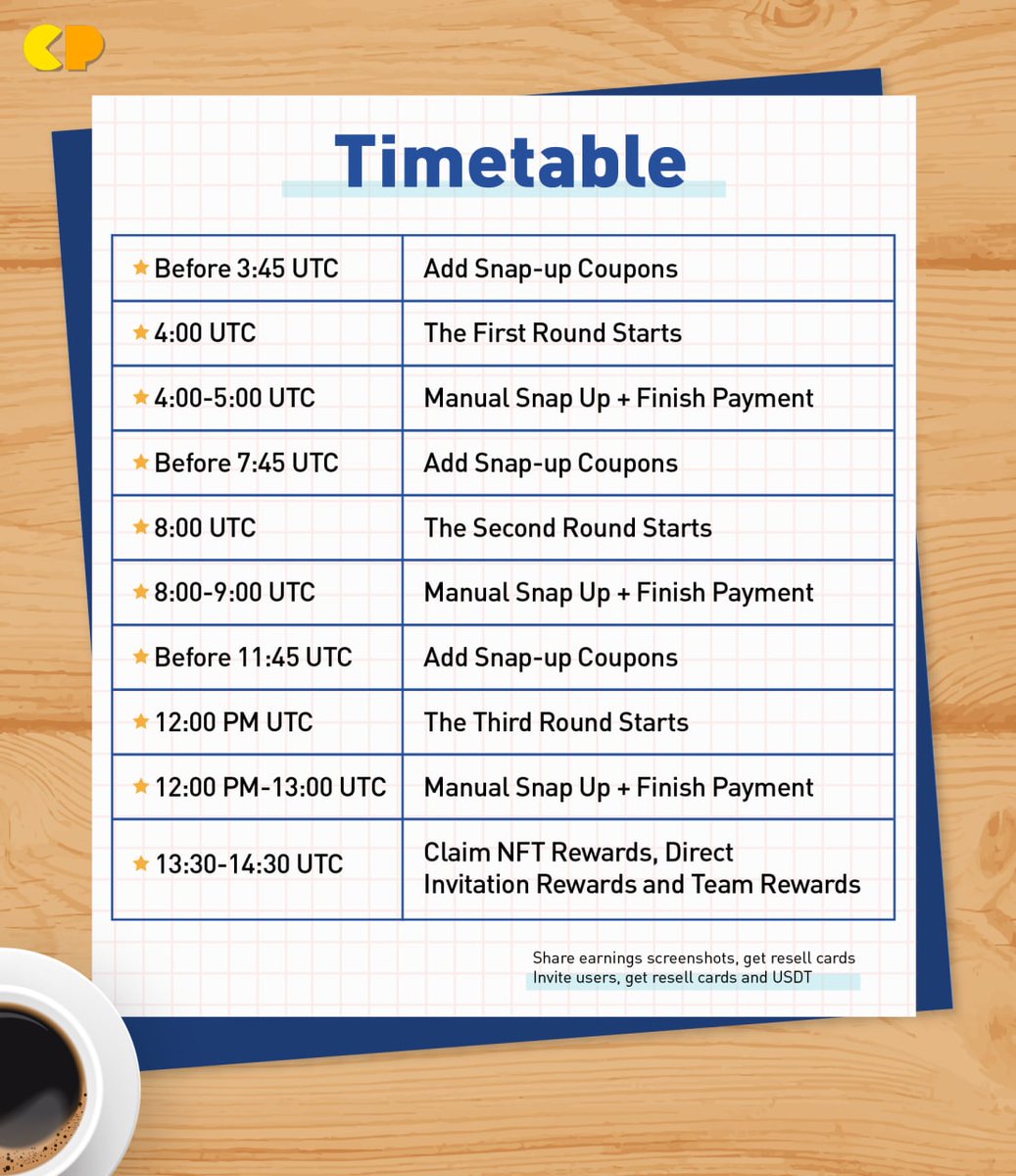 ⏲️Hey players, this is your timetable for playing our game
😃Three rounds a day, make sure you won't miss any of it!

 🚀Over 100 players have doubled their income in CowPark, Come and Play!👇
🔗cow-park.com
📽️Video Tutorials: youtube.com/channel/UCihMQ…
#USDT #GameFi