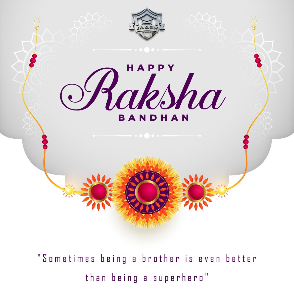 JaashAcademy's tweet photo. Happy Raksha Bandhan
"Sometimes being a brother is even better than being a superhero"
.
.
.
#jaash #jaashacademy #course #rakshabandhan #rakhi #rakshabandhanspecial #rakhispecial #love #rakhigifts #brothersisterlove #rakshabandhangifts #brother #happyrakshabandhan #festival https://t.co/htFJw6XImt