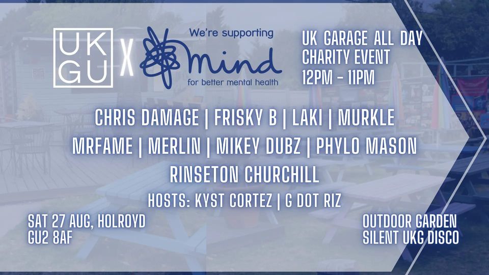 <a href="/theholroydarms/">The Holroyd Arms / Suburbs Venue</a> <a href="/WeLoveGuildford/">We Love Guildford</a> <a href="/GuildfordBig/">Bigmouth Guildford</a> <a href="/whatsoninsurrey/">What's on in Surrey</a> <a href="/WhatsOnSurrey/">What's On Surrey</a> <a href="/UKGARAGEZONE/">UK GARAGE ZONE</a> <a href="/UKGarageForever/">UK Garage Forver</a> #ukgarage #Guildford #fundraiser #SunnyDay #SaturdayVibes