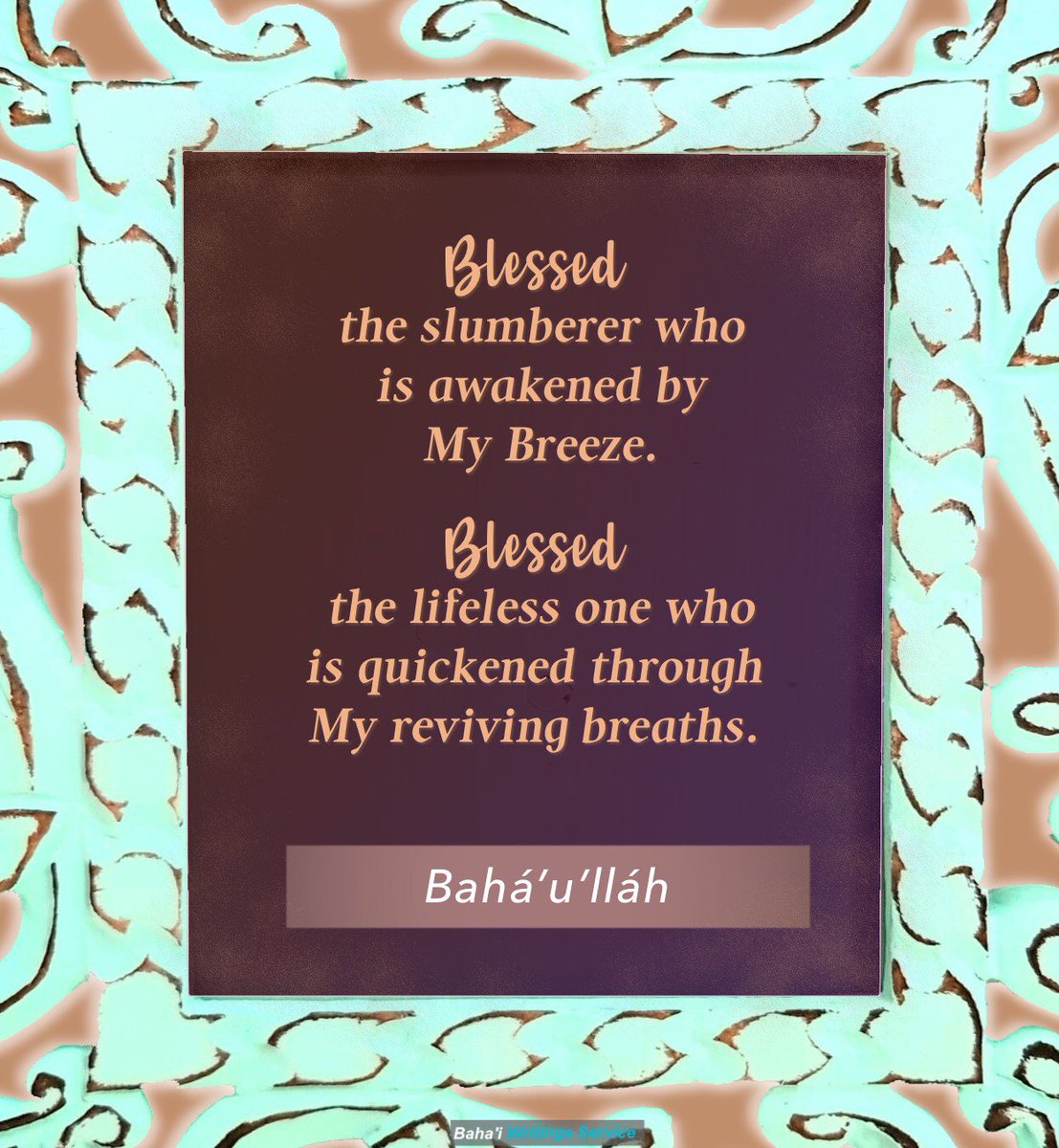 BahaiWritngServ's tweet photo. Blessed the slumberer who is #awakened by My Breeze. Blessed the lifeless one who is #quickened through My reviving breaths. Blessed the eye that is #solaced by gazing at My beauty.
Bahá’u’lláh, Tablets of Bahá’u’lláh
https://t.co/QPKrFZkDjc
#bahai https://t.co/mvlAOoEOOP