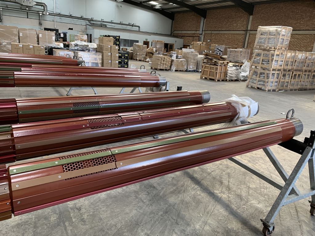 DPQ_London's tweet photo. #ThrowbackThursday to the first 12 columns for our #ChineForest public art installation for @BCPCouncil being painted at @SchrederGroup's factory, ahead of them being fitted out with electrical components 🎨 We're excited to share the final install soon! @mgrubbstudio @codatocoda https://t.co/b9IMq2gn3G