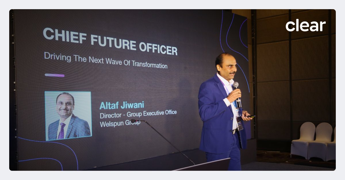 _cleartax's tweet image. We were thrilled to have Altaf Jiwani—Global CFO, Welspun India Ltd.—as the keynote speaker for our event—Beyond 2022, Mumbai—on the 4th of August. 

He shared insights on driving the next wave of financial transformation. 

#FinancialTransformation #Beyond2022 #BuildingClear