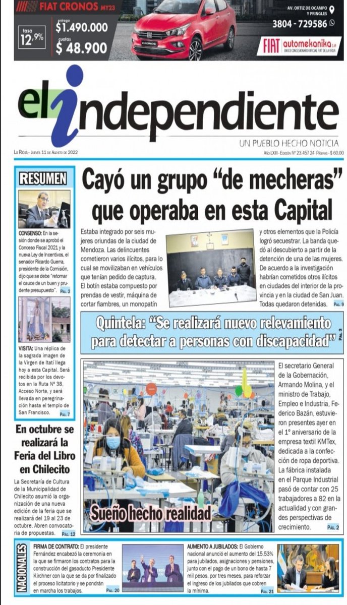 inforadioon's tweet photo. 🏜¡Buen día!

☕🧉 Comenzamos el día con lectura de tapa de los principales diarios. 
¡Excelente jornada para todos y todas! https://t.co/QtLx7hGKmI