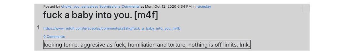ysfissofucked's tweet photo. uh i think these can speak for themselves 🤢🤮

(here is the link to the archives of senseless’ old posts on reddit. the posts themselves are deleted but hey i guess its true that the internet never forgets!!)
https://t.co/sSoZzj7IqS https://t.co/la38NT2jRP