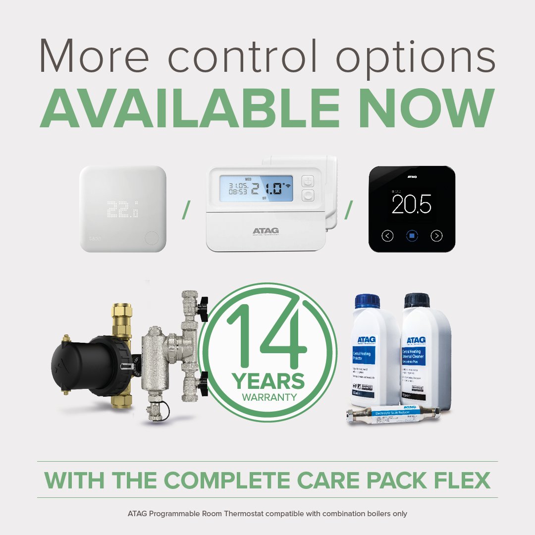 At ATAG you can upgrade from our 10 years warranty as standard right up to an industry leading 14 years warranty when you purchase a Complete Care Pack FLEX.

#BoilerWarranty #ReliableBoiler #ATAGBoilers #ATAG