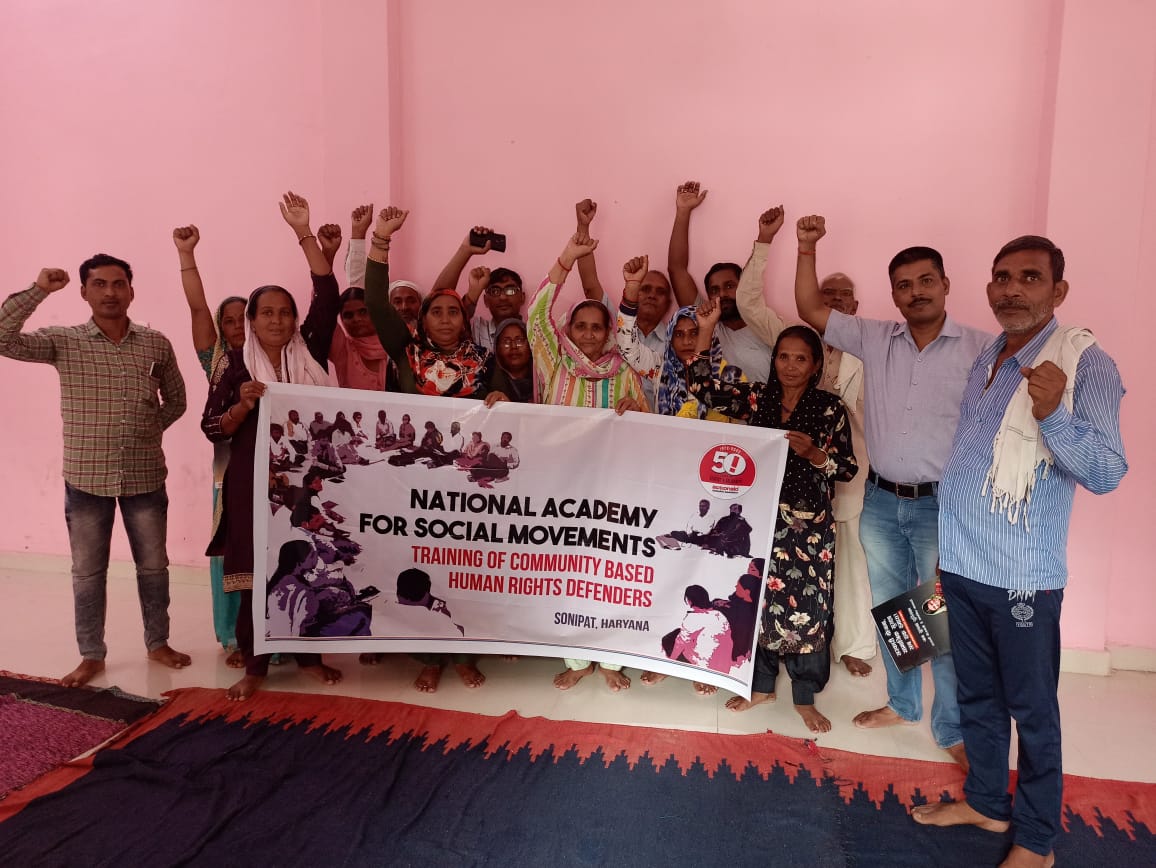 ActionAidIndia's tweet photo. As part of our capacity-building support to community-led social movements, we held a one-day training program yesterday in Sonipat, Haryana with Human Rights Defenders working for the land rights of landless Dalits and other marginalized families in the district. #AAIndiaIs50 https://t.co/XWiZz5WIZ8