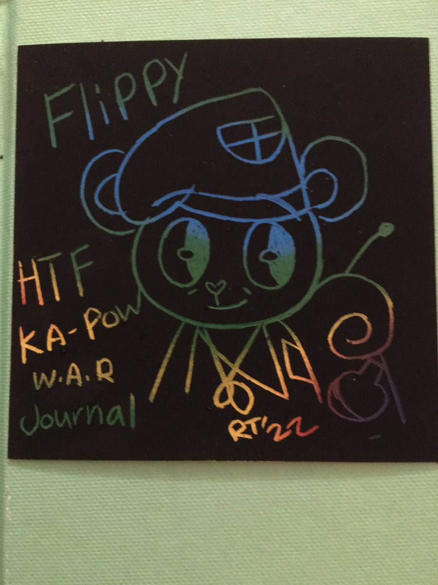 rubytelles66's tweet photo. Flippy HTF Ka-Pow! W.A.R Journal and HTF style. Scratch Drawing
#happytreefriends #HTF #happytreefriendskapow #scratchdrawing https://t.co/8uiJKK98e2
