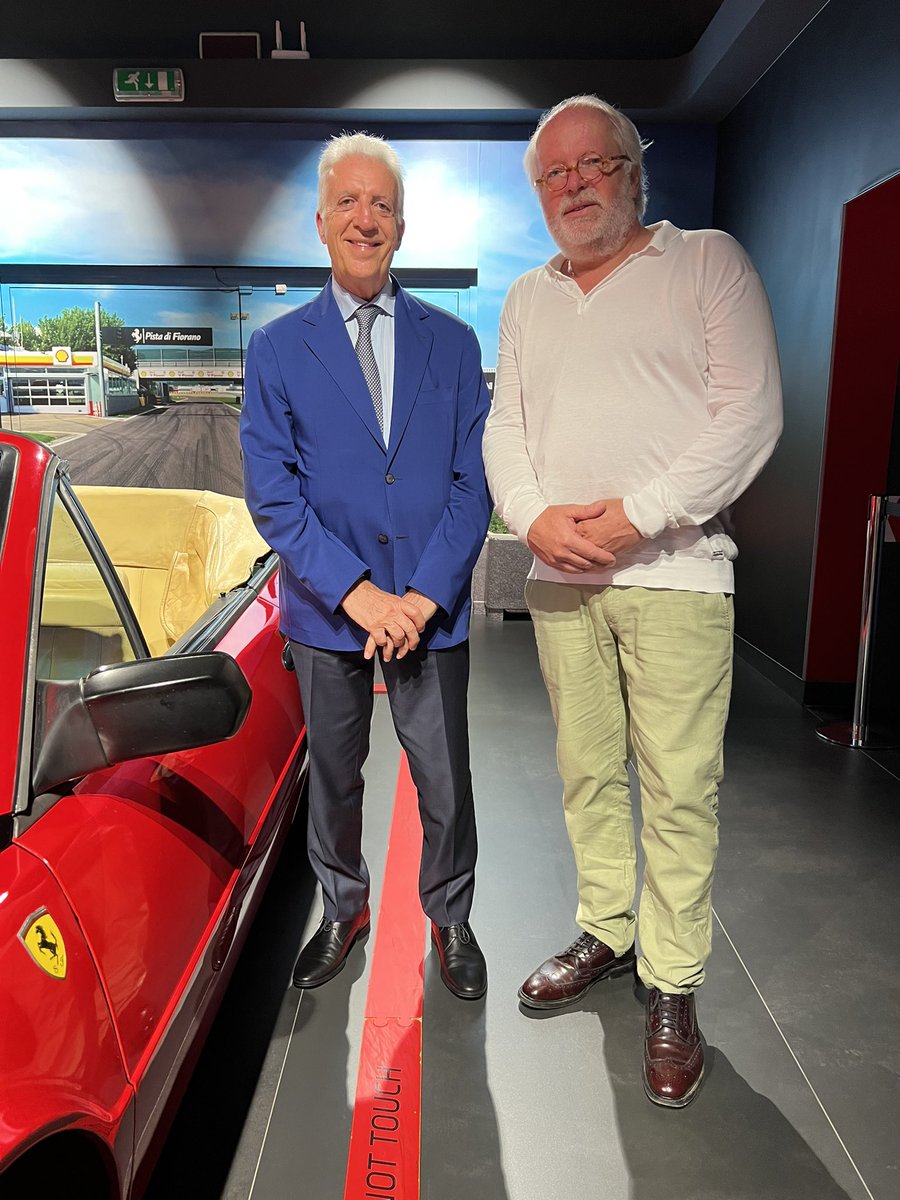 milanoauto's tweet photo. A dream has come true 
A meeting with Piero Ferrari❤️🙏🏼
My Ferrari Mondial is exhibited in the Ferrari museum in Maranello 
On these unique pictures you can see 
Piero Ferrari behind the wheel, who personally tells me #AlmarGouweloos chassnr77848 #Italianculture
#HolyFerrari https://t.co/8MQ5zK3T0E