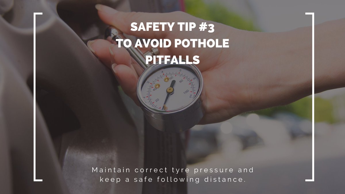 RoadCover's tweet photo. Always maintain the proper air pressure in your tyres. and leave lots of room in front of your vehicle so you can see the road ahead and avoid potholes.

Contact us at potholeassist@roadcover.co.za or 0860 726 837 for pothole assistance.

#roadcvoer #wecare #potholeassist https://t.co/njOy19Hqrv