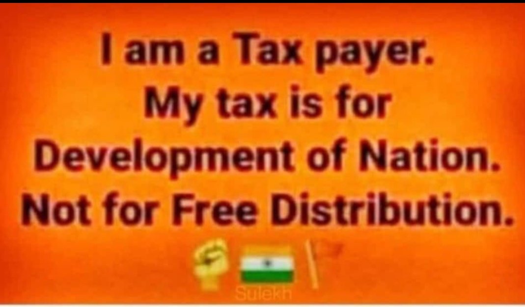 Ravi_Mudhol's tweet photo. I am a #TaxPayer My tax is for Development of Nation . Not for Free Distribution.
#StopFree
#IncomeTaxReturns https://t.co/zgsypbdodt