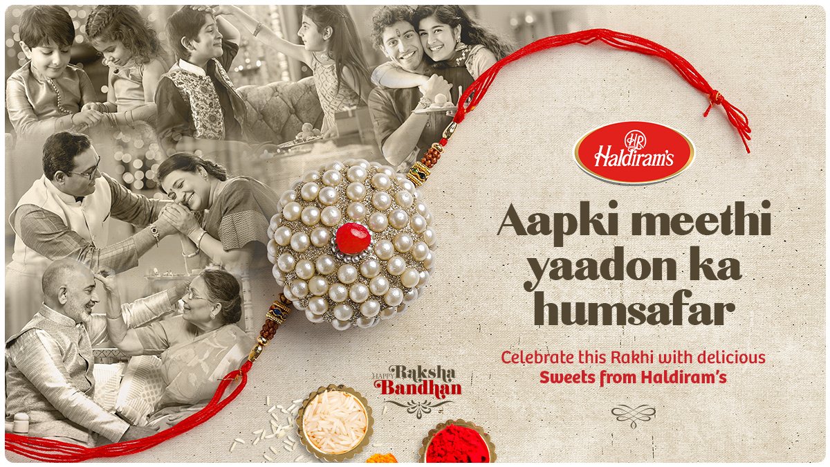 Aaj ka din aapke uss meethi yaadon ke humsafar ke naam... Haldiram's sends out sweet Rakhi wishes to everyone. 😊 #Haldirams #MeethiYaadien #Rakhi #HappyRakhi #RakshaBandhan #Siblings #SiblingLove