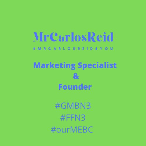 creidleader's tweet photo. Execution is worshipped!
I am happy and grateful to be the founder of:
-#GMBN3 link (https://t.co/48GWHHlA6X)
-#ourMEBC link (https://t.co/OYSF7nVOM0)
-#FFN3 join link (https://t.co/g9BnTIMFIC)
https://t.co/9XXPlUDPAq
#MrCarlosReid4You #MrCarlosReidFounder https://t.co/071XeaIoUm