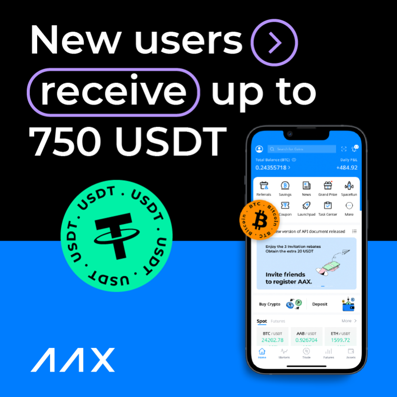 AAXExchange's tweet photo. Surprise! 🎁🎁🎁 #AAX Special Bonus Is Here!
👉Click the link https://t.co/PZv1iWPf1O
👉Sign up with email and complete identification（KYC1）
✅Get 10USDT💵 for free (no threshold) and it will be credited within one working day! #BTC #ETH #GMT #APE #USDT