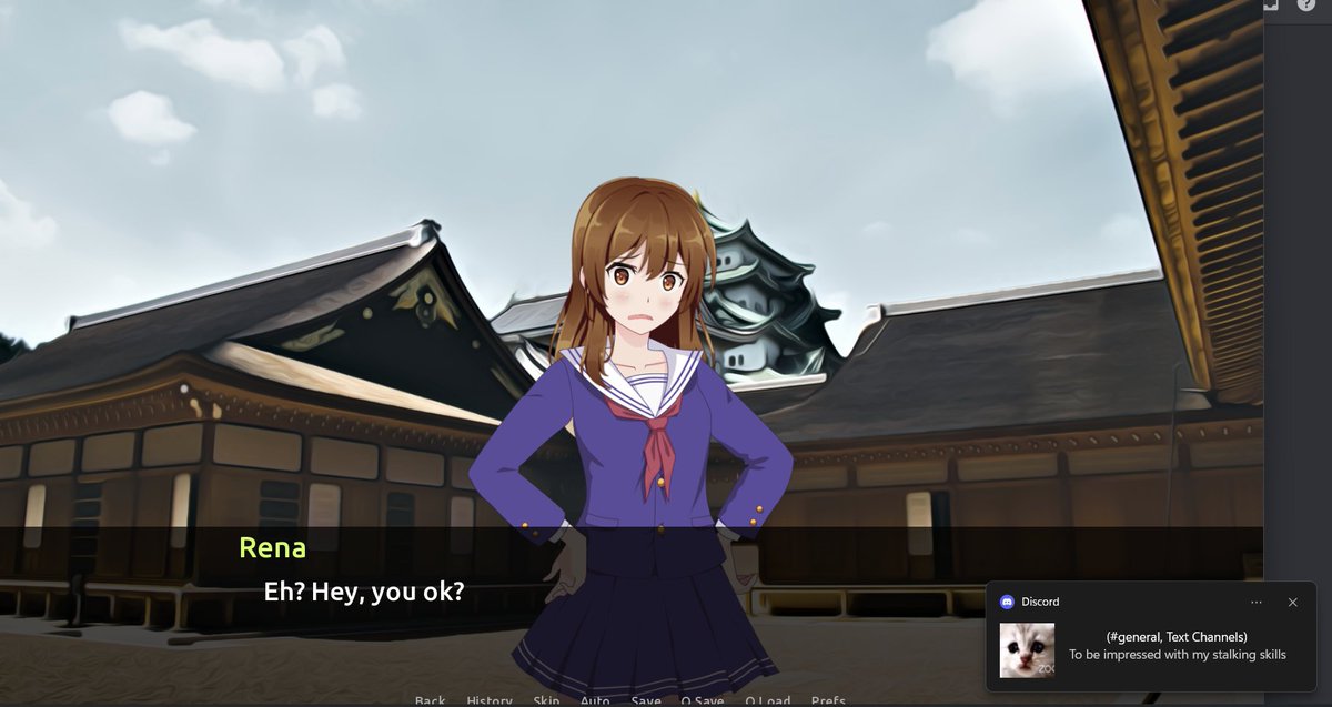 game_reckless's tweet image. The face you make when you realize one of your editors is a little scary... 

#visualnovel #vndev #indievn #gamedev #sidecharacter