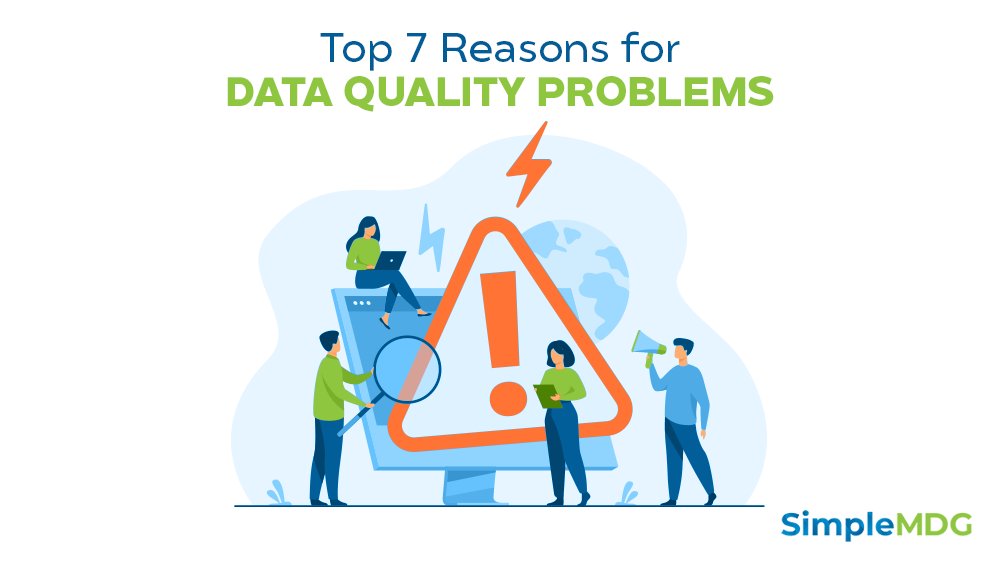 Bad data affects all business functions. Knowing the reasons is the very first step towards better data. 

So what could be the reasons for data quality problems?

>>> See the big picture of the problem: simplemdg.com/top-7-reasons-…

#Dataquality