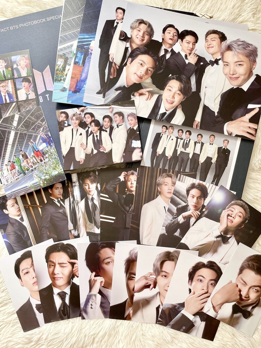 kimmy_namjoon's tweet photo. Finally opened my wedding book.. I mean The Fact 2021 kit. 

THEY ALL LOOK SO CLASSY &amp; HANDSOME. It might just be my favorite @BTS_twt photobook now 🥹

Thanks @TelepathyShopPH for bringing it home 💜 https://t.co/j2zeNTaWW6