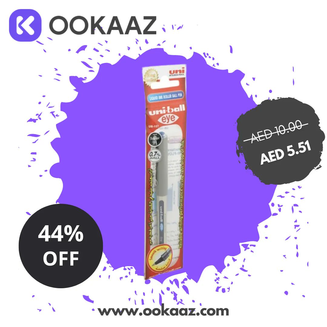 get 44% off on UNIBALL EYE-BLUE(0.7MM)PEN  on ookaaz.com 
UNIBALL EYE-BLUE(0.7MM)PEN buff.ly/3Ss2Xc2 
.
.
.
#uaeschool  #uaeschools  #uaeschoolscup  #dubaischool  #dubaischools #uaelife #dxblife #dubaigirls #dubaigirl #dubaiwomen #uaeonlineshopping