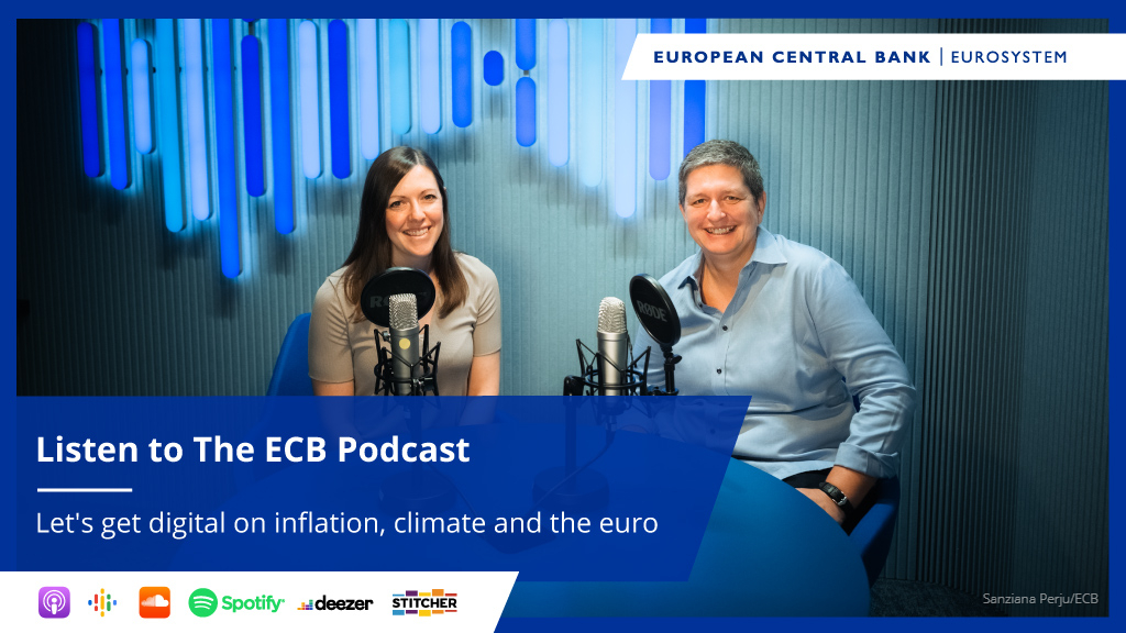 ecb's tweet photo. How can digitalisation help central banks? What role does cutting-edge technology play?

In this episode of #TheECBPodcast, host @katieranger_ talks about this and more with Claudia Plattner, our head of information systems.

Tune in https://t.co/uPPdVfC0mt https://t.co/RBPEwa2rd2