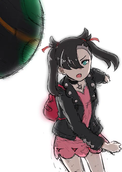 これは剣盾にハマってた時に描いたマリィちゃんの絵たち 