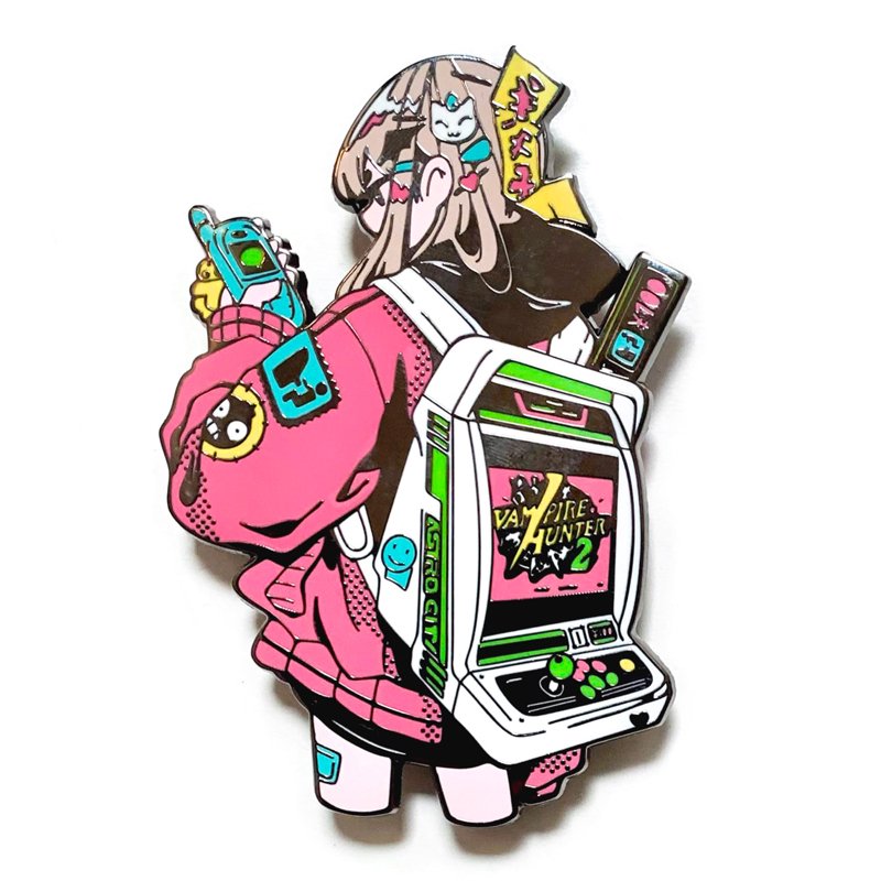 チリのイラストレーター Crisalysさんの Astro Girl ピンズ H Meteorのイラスト チリのイラストレーター Crisalysさんの Astro Girl ピンズ H Meteorのイラスト