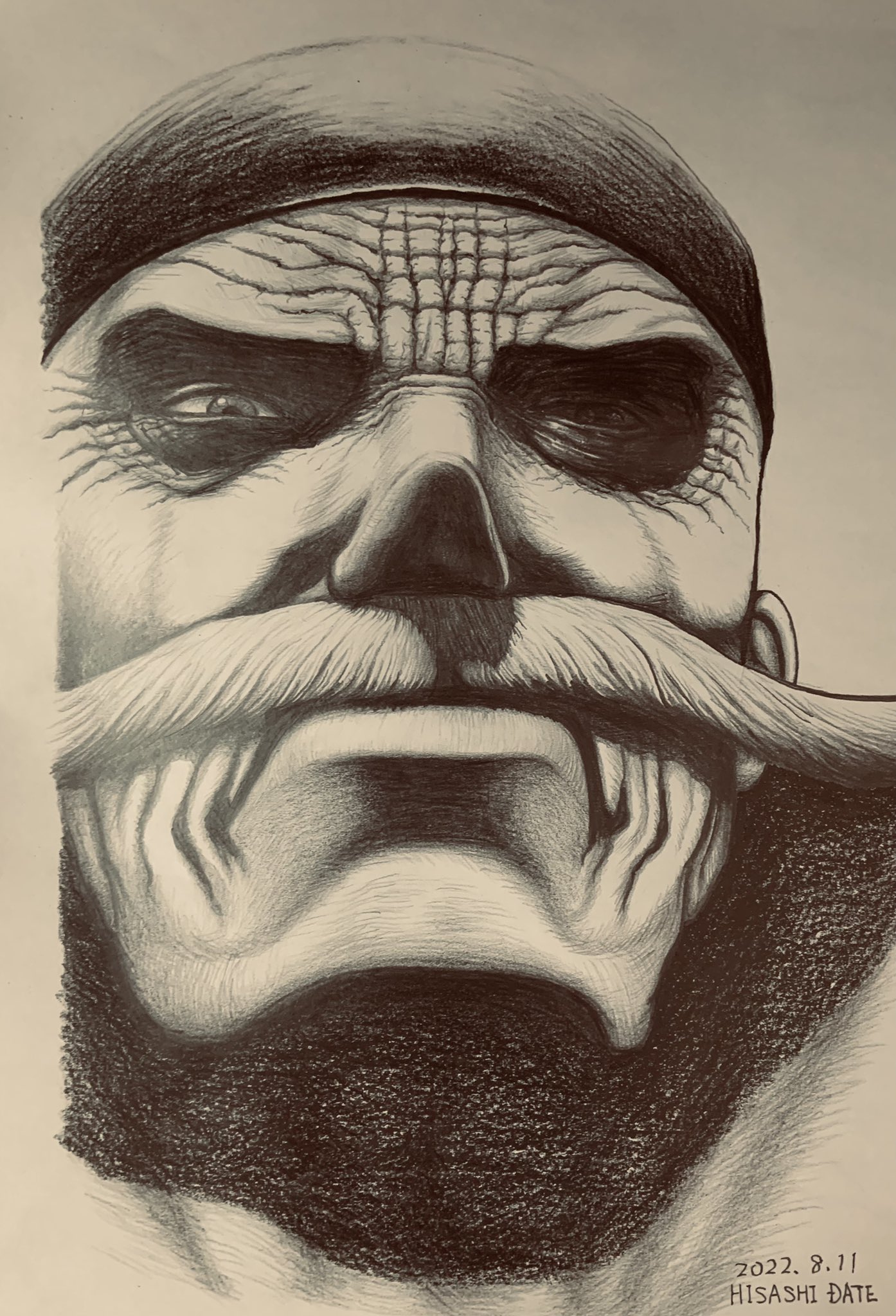 伊達喜旨 One Pieceの 白ひげ エドワード ニューゲートを鉛筆で描いた その海賊人生に一切の逃げ傷無し 俺ァ 白ひげだァァ ワンピース エドワード ニューゲート 白ひげ イラスト T Co O69smakgho Twitter