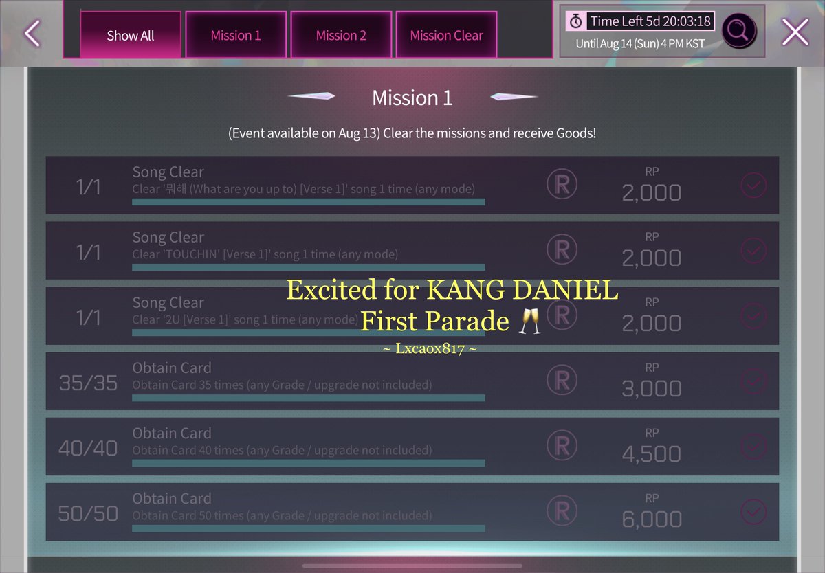 LxCaox817's tweet photo. @SuperStar_SSK ✅ Mission Cleared — very excited for First Parade!
Supporting Kang Daniel from opposite side of the globe 🌎🥂
@konnect_danielk
#KANGDANIEL
#강다니엘
#SSKD
@SuperStar_SSK https://t.co/lsv2xtJ2Lp