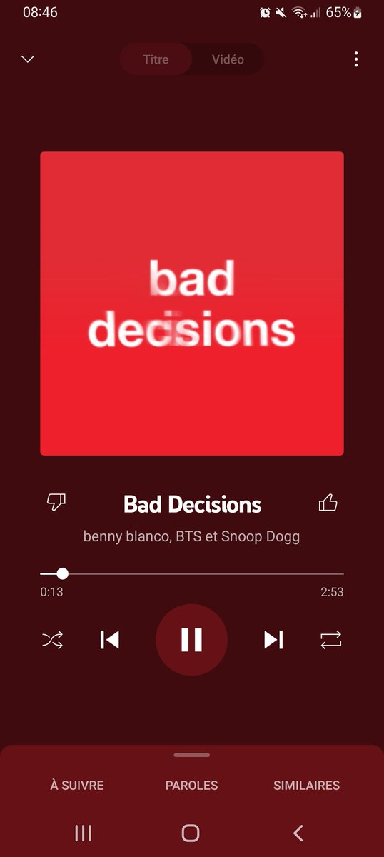 Zinkookshi's tweet photo. Mes mood et écoute de ce matin 🎧🎶💜
#JHOPEJackInTheBox
#jhope_MORE
#LeftAndRightJungkook
#BTSRunBts #BTS_Proof
#BadDecisionswithBTS
#BadDecisions
@BTS_twt @ItsBennyBlanco @SnoopDogg https://t.co/8aushdTnjZ