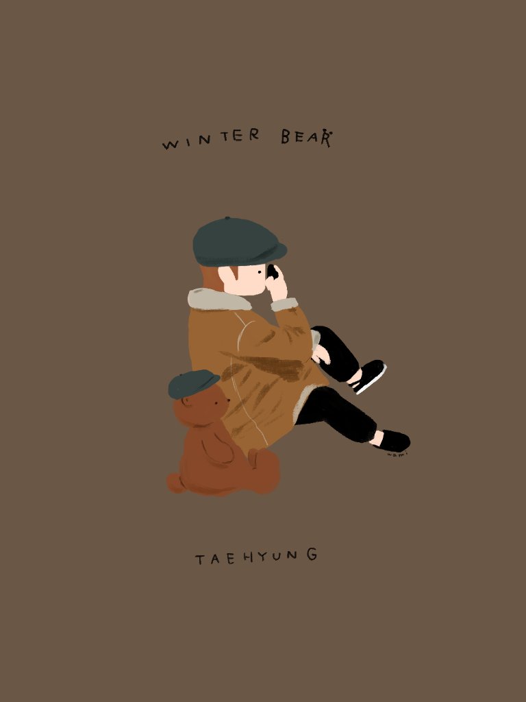 大変遅くなりました。。
３周年おめでとうございます。
大好きです🧸
#3YearsWithWinterBear 
#WinterBear #BTSV #KimTaehuyng