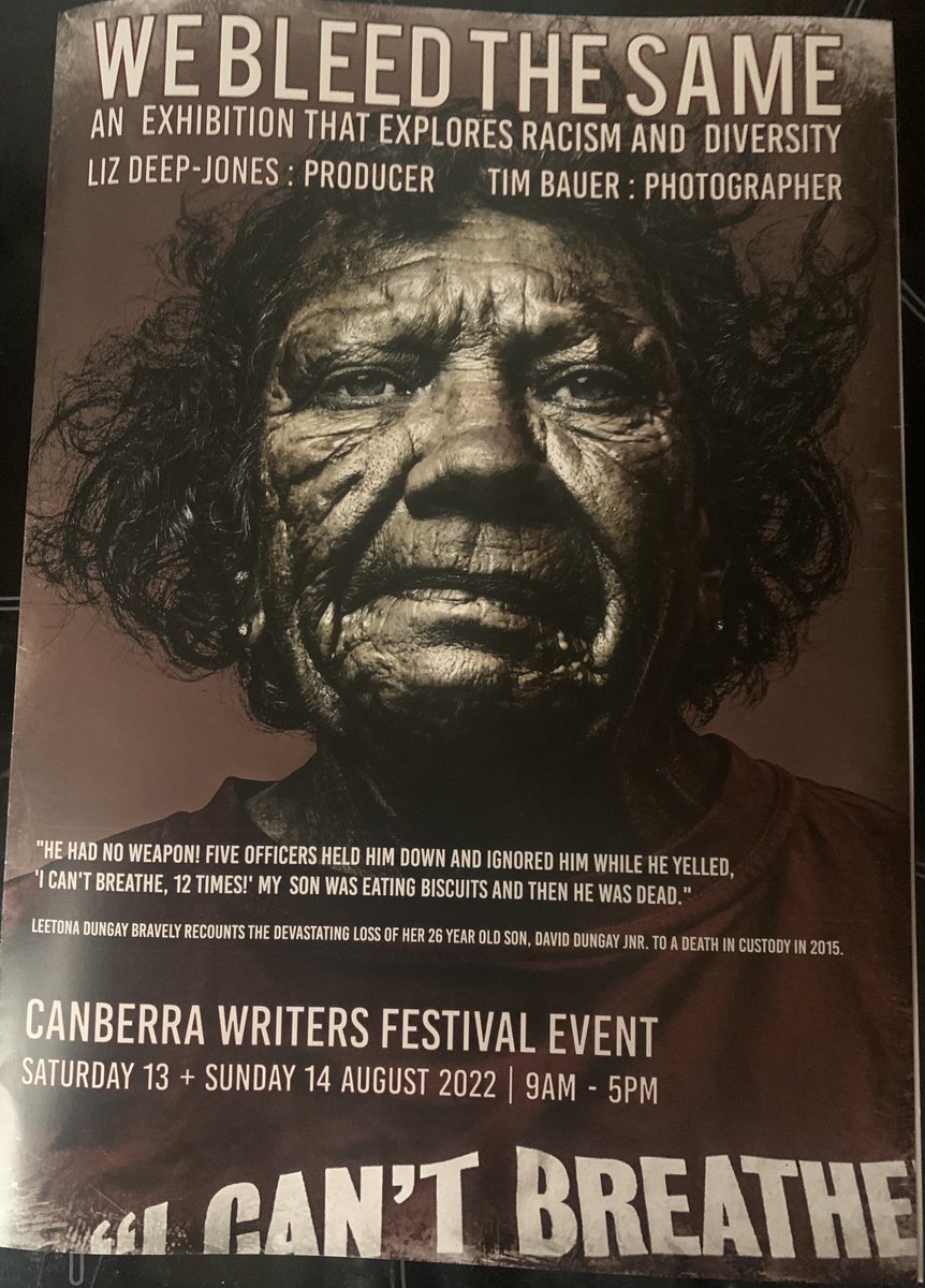 LizDeepJones's tweet image. Spotlight ⁦@cbrwritersfest⁩ So proud our WeBleedTheSame exhibition is a featured event celebrating storytelling ⁦@ourANU⁩ LIVE mic11am. Meet #refugee activist ⁦@thanush_selva⁩ Sat,1.30 MannieKaurVerma Sun @12 Join us ⁦⁦@ANUcass⁩ ⁦@canberratimes⁩