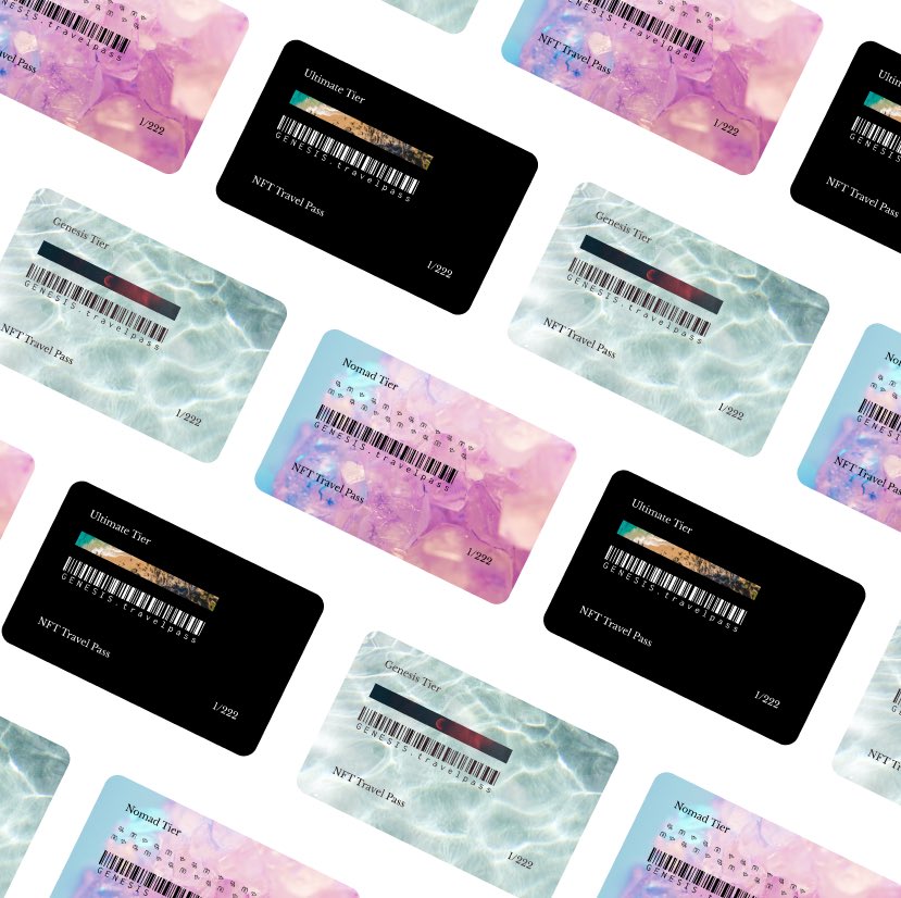 Utility NFTs IS the new meta. Genesis, meet Travel.

Genesis Travel Pass is a collection of 222 NFT membership passes offering unrivalled utility for all travelers.

Want to get Mint Access? RT, follow, and tag friends. All engagement will be considered for Genesis Traveler 🧬